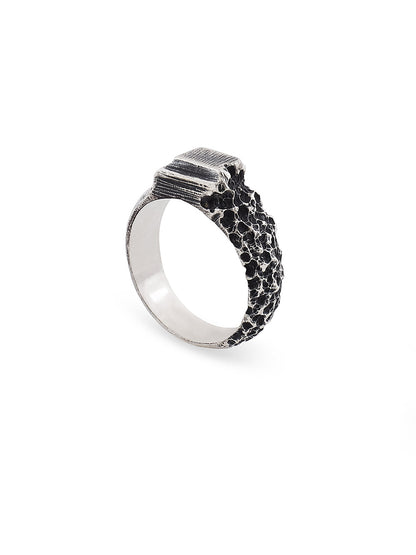 Fragmented Monolith Silver Ring