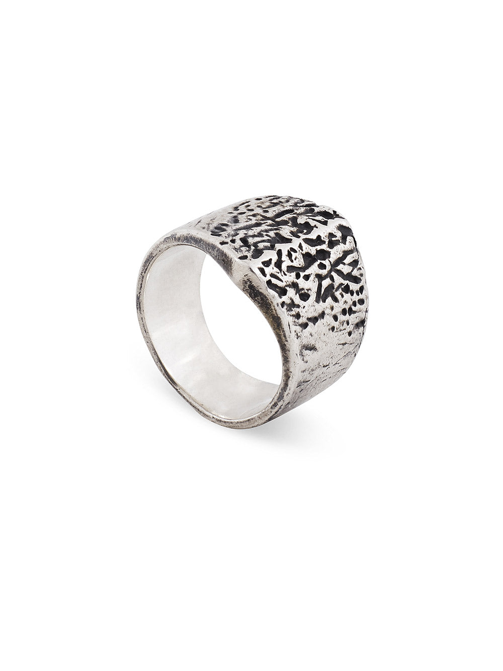 Wide Organic Textured Ring