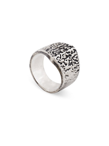 Wide Organic Textured Ring