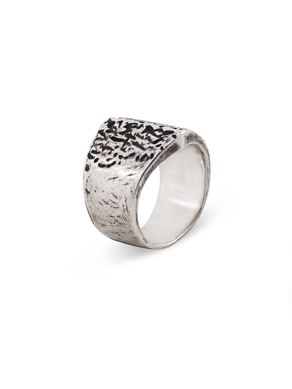 Wide Organic Textured Ring