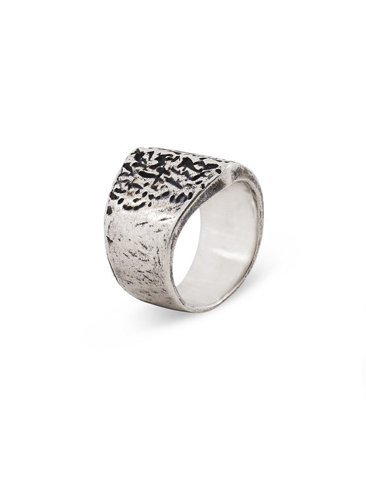 Wide Organic Textured Ring