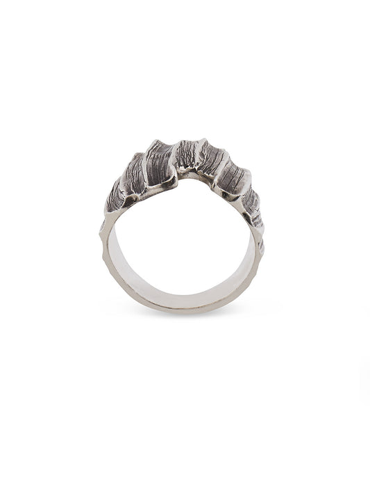 Shell-Inspired Silver Ring