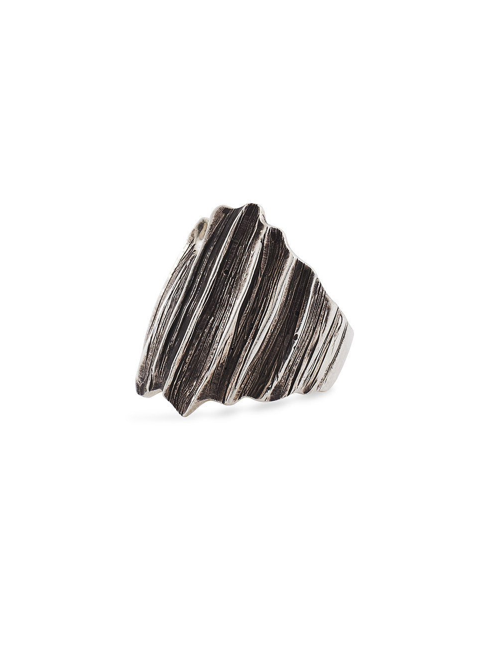 Shell-Inspired Silver Ring