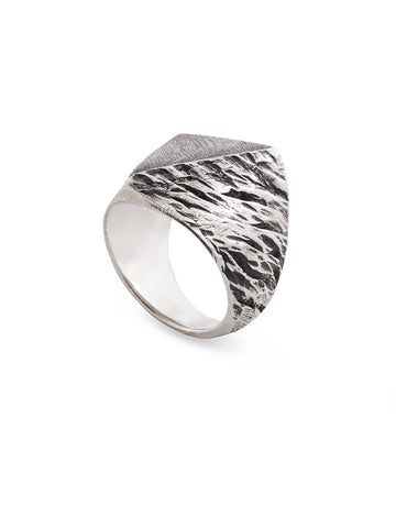 Triangular Silver Statement Ring