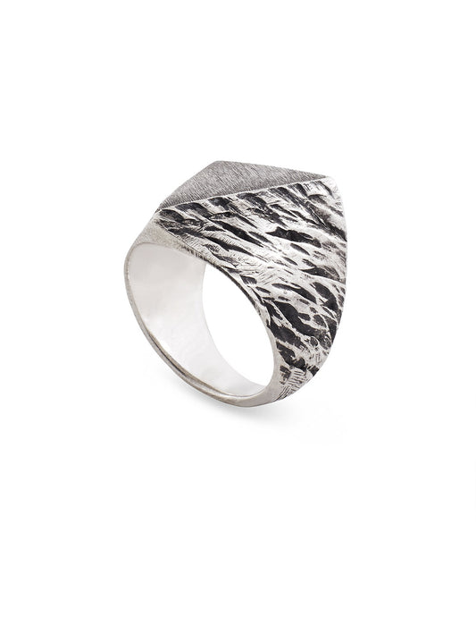 Triangular Silver Statement Ring