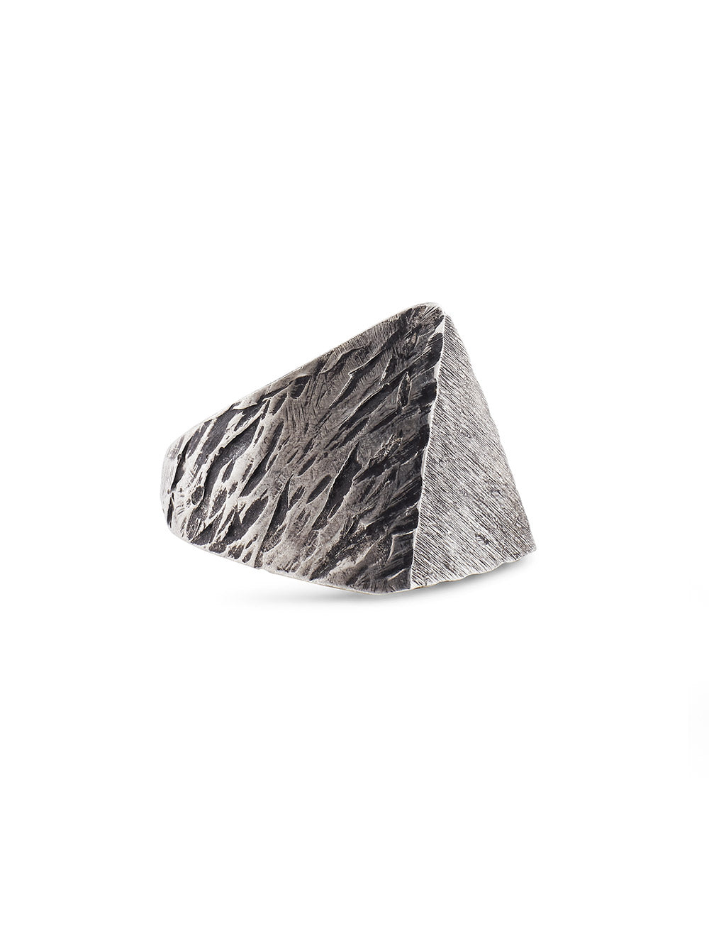 Triangular Silver Statement Ring