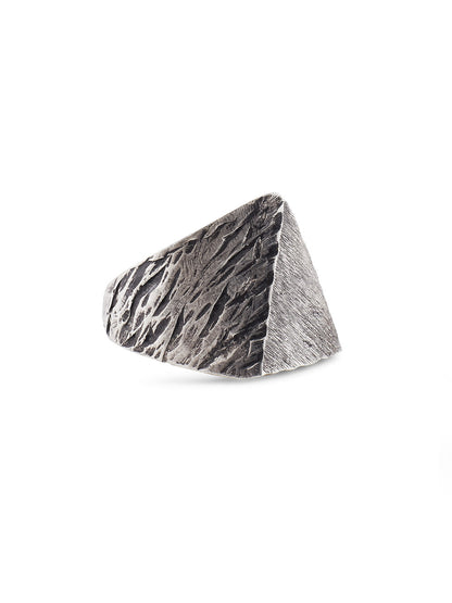 Triangular Silver Statement Ring