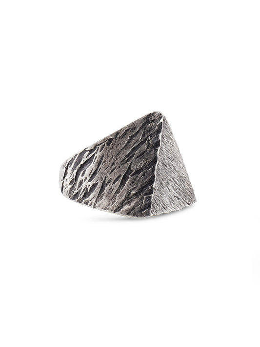 Triangular Silver Statement Ring