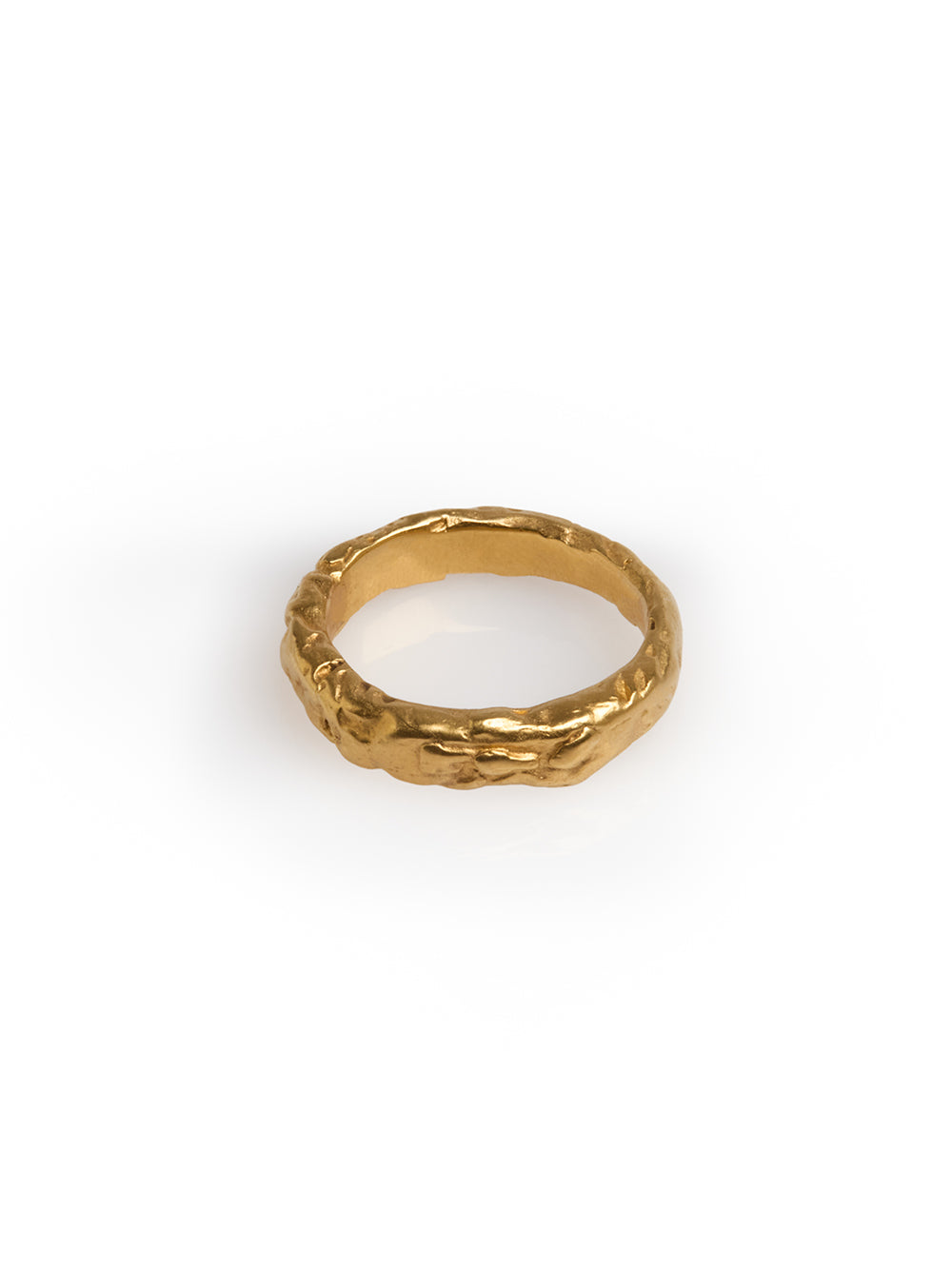 Gold-Plated Textured Ring