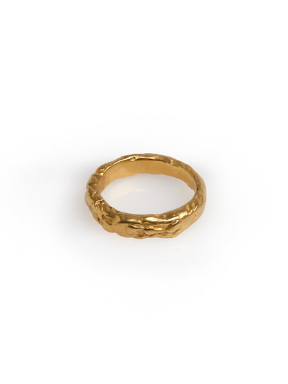 Gold-Plated Textured Ring