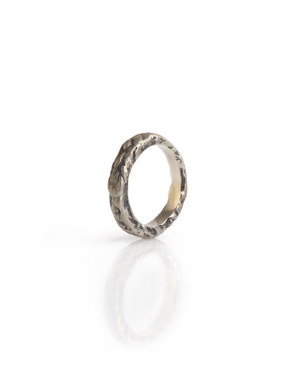 Textured Oxidized Ring