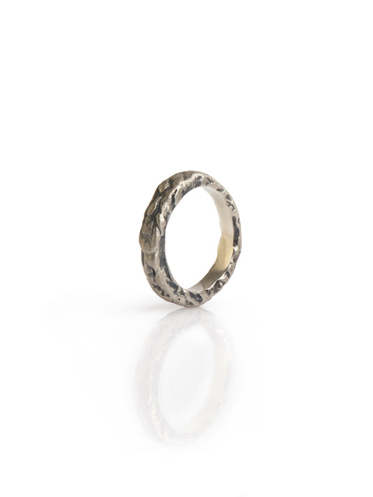 Textured Oxidized Ring