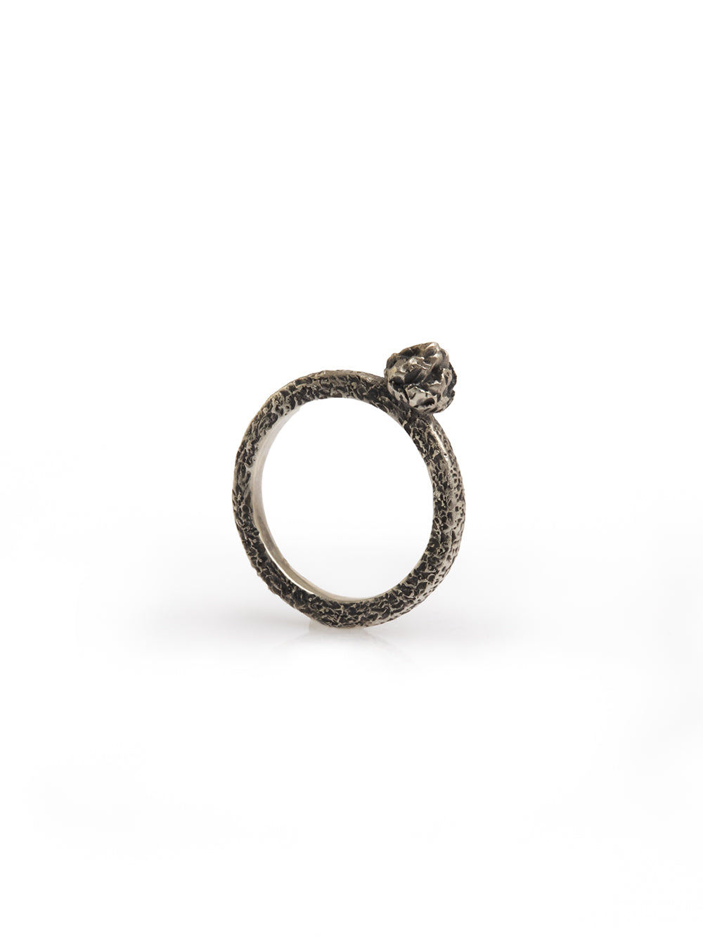 Oxidized Silver Textured Ring
