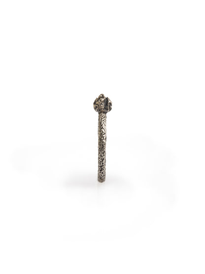 Oxidized Silver Textured Ring