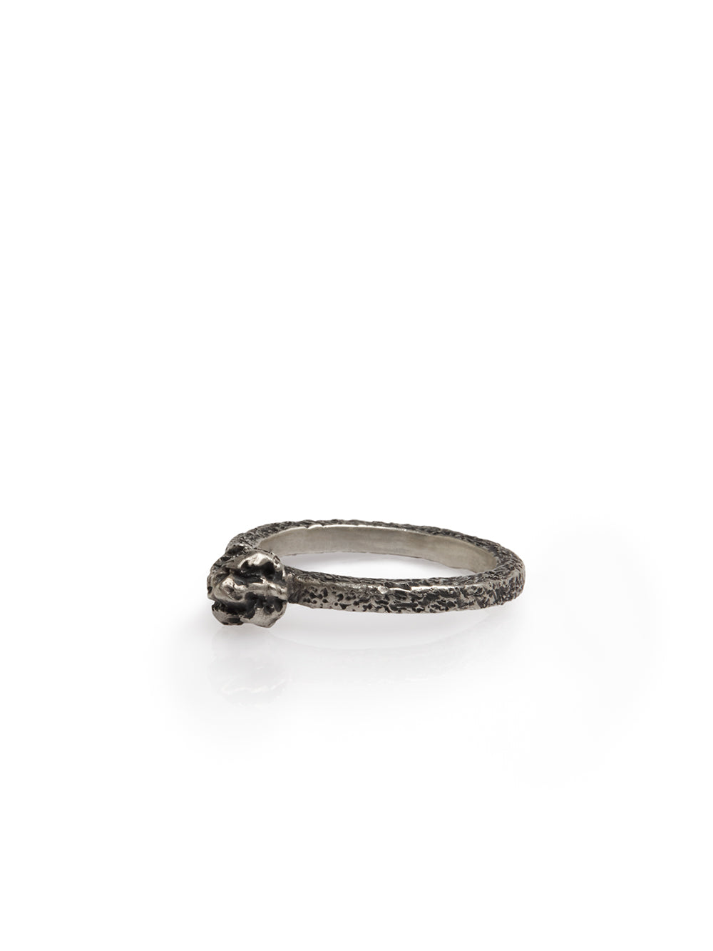 Oxidized Silver Textured Ring