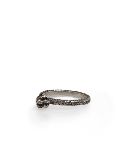 Oxidized Silver Textured Ring