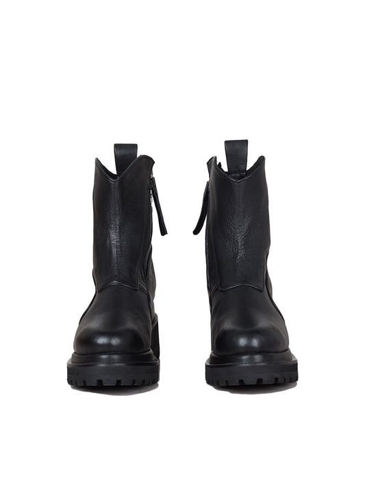 Side-Zip Goat Leather Boots