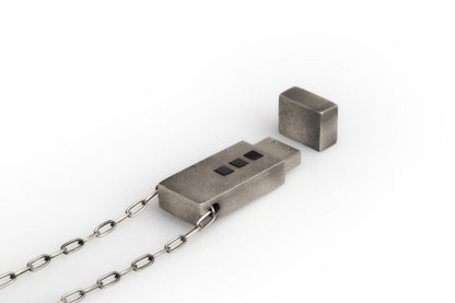 Silver USB Necklace
