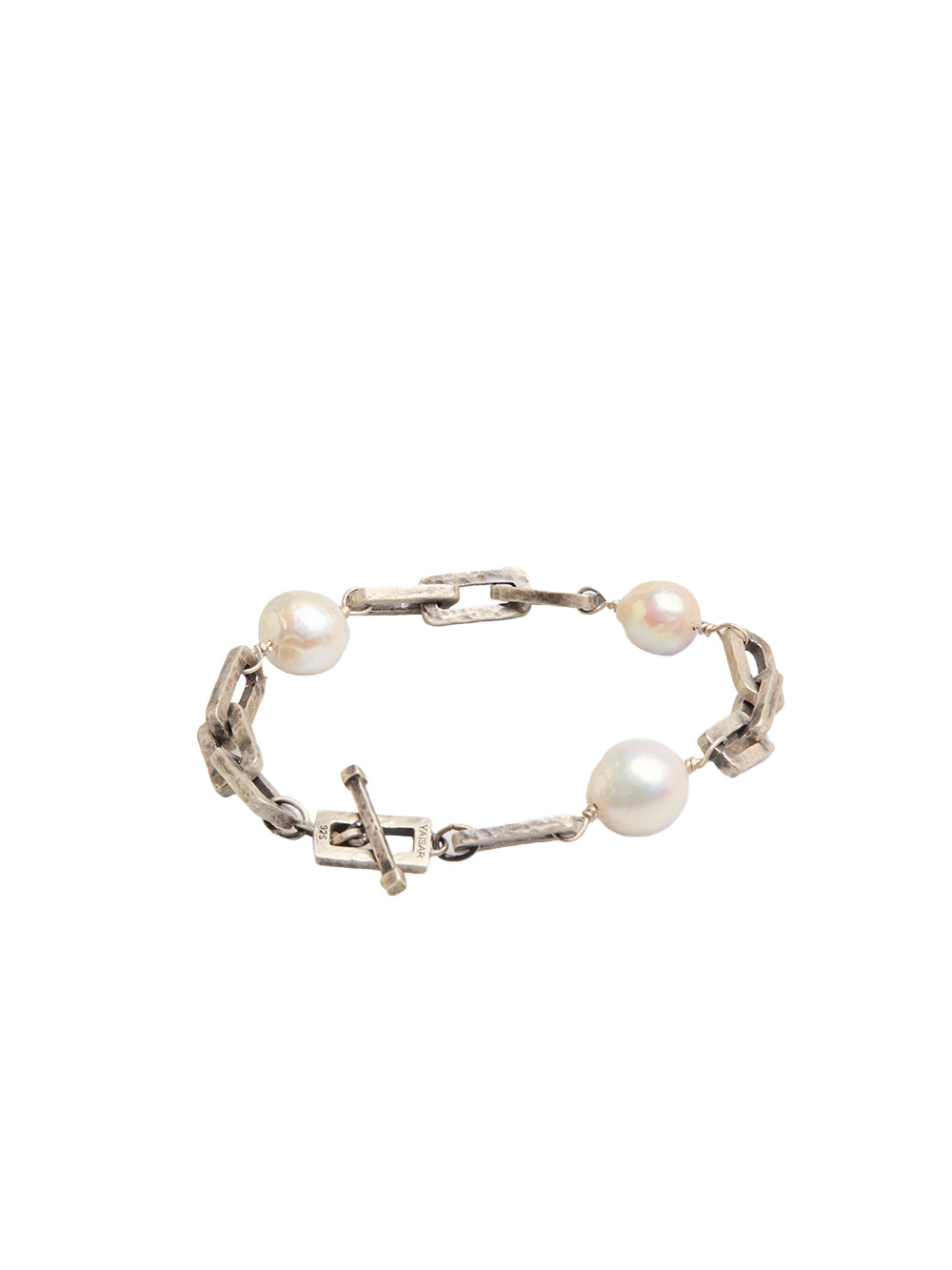 White Pearl & Silver Bracelet